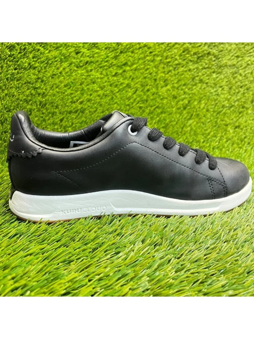 Kuru Roam Classic Court Womens Size 7.5 Black Athletic Leather Shoes Sneakers